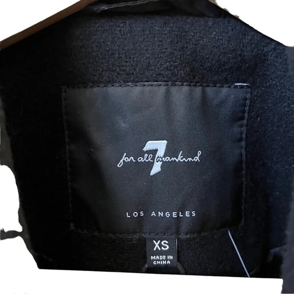 NWT 7 for all Mankind Motorcyle Long Asymmetrical Zip Vest Size X-Small - Picture 5 of 8